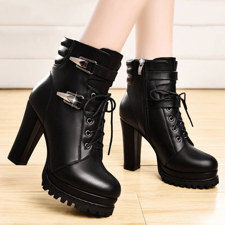 Chaussures à talons hauts pour femmes style britannique