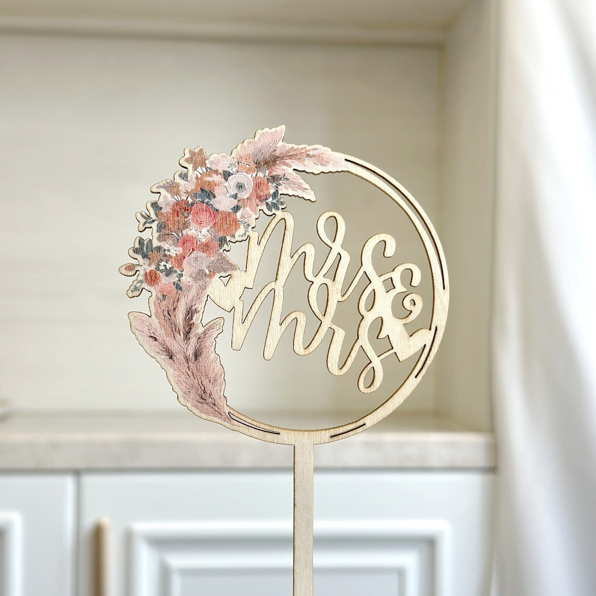 Décoration de gâteau de mariage Monsieur et Madame en acrylique