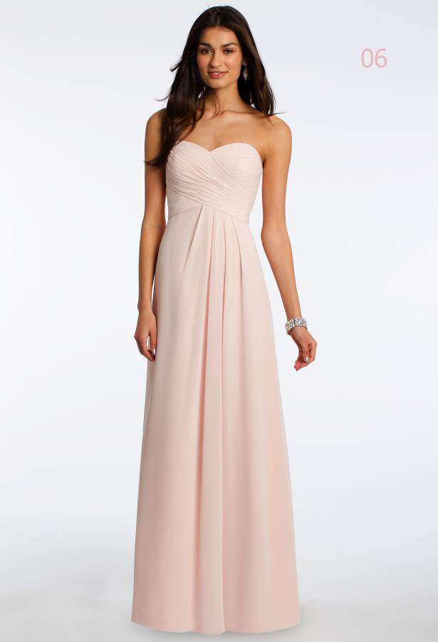Robe longue de demoiselle d'honneur en mousseline | 12 modèles
