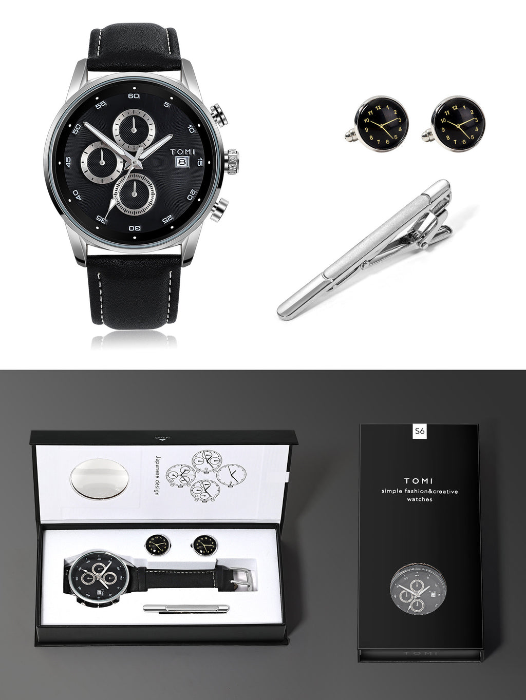 Men's Business Quartz Watch Gift Set