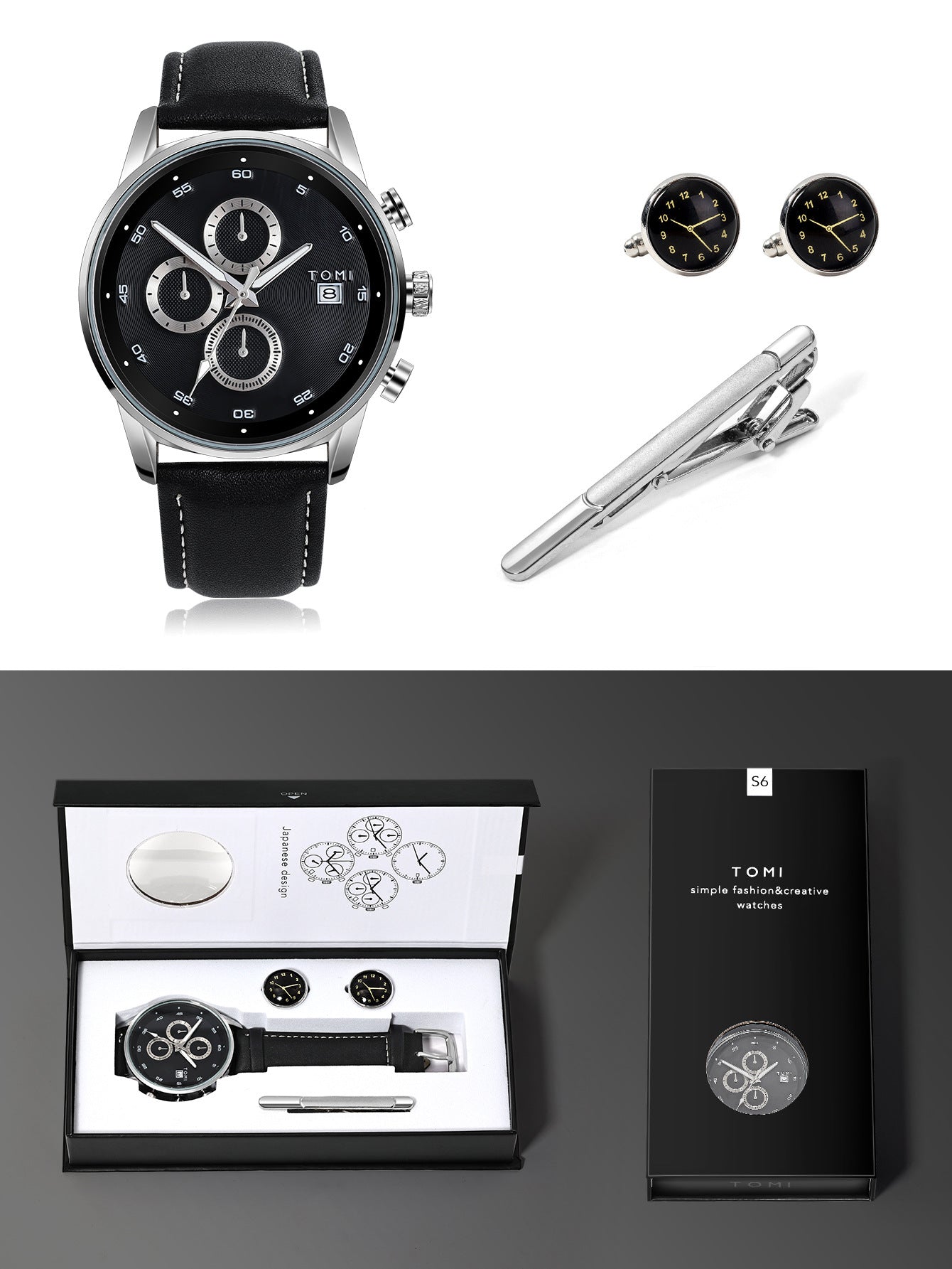 Men's Business Quartz Watch Gift Set