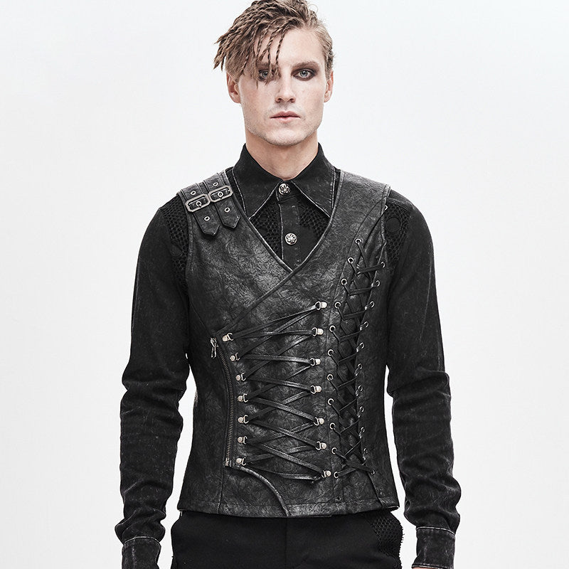 Gilet pour homme floral à nouer dans le dos