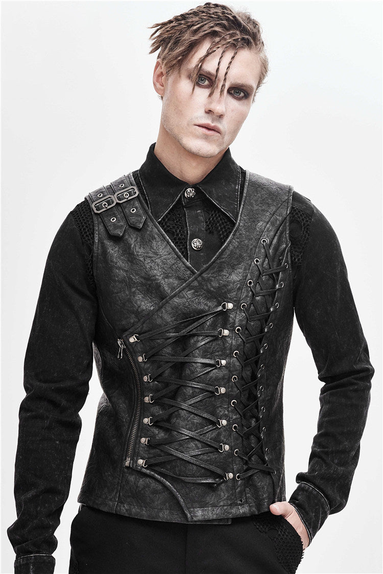 Gilet pour homme floral à nouer dans le dos