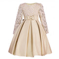 Robe de demoiselle d'honneur à manches longues en dentelle