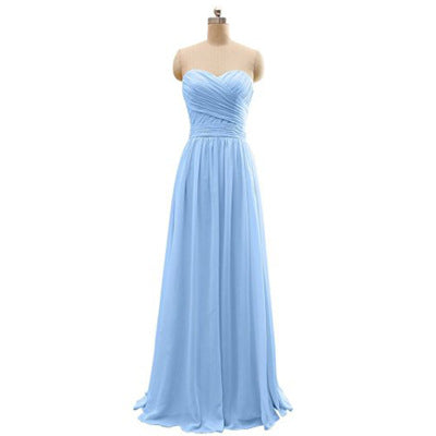 Robe de demoiselle d'honneur en mousseline | Styles double épaule, une épaule et bustier
