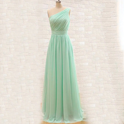 Robe de demoiselle d'honneur en mousseline | Styles double épaule, une épaule et bustier
