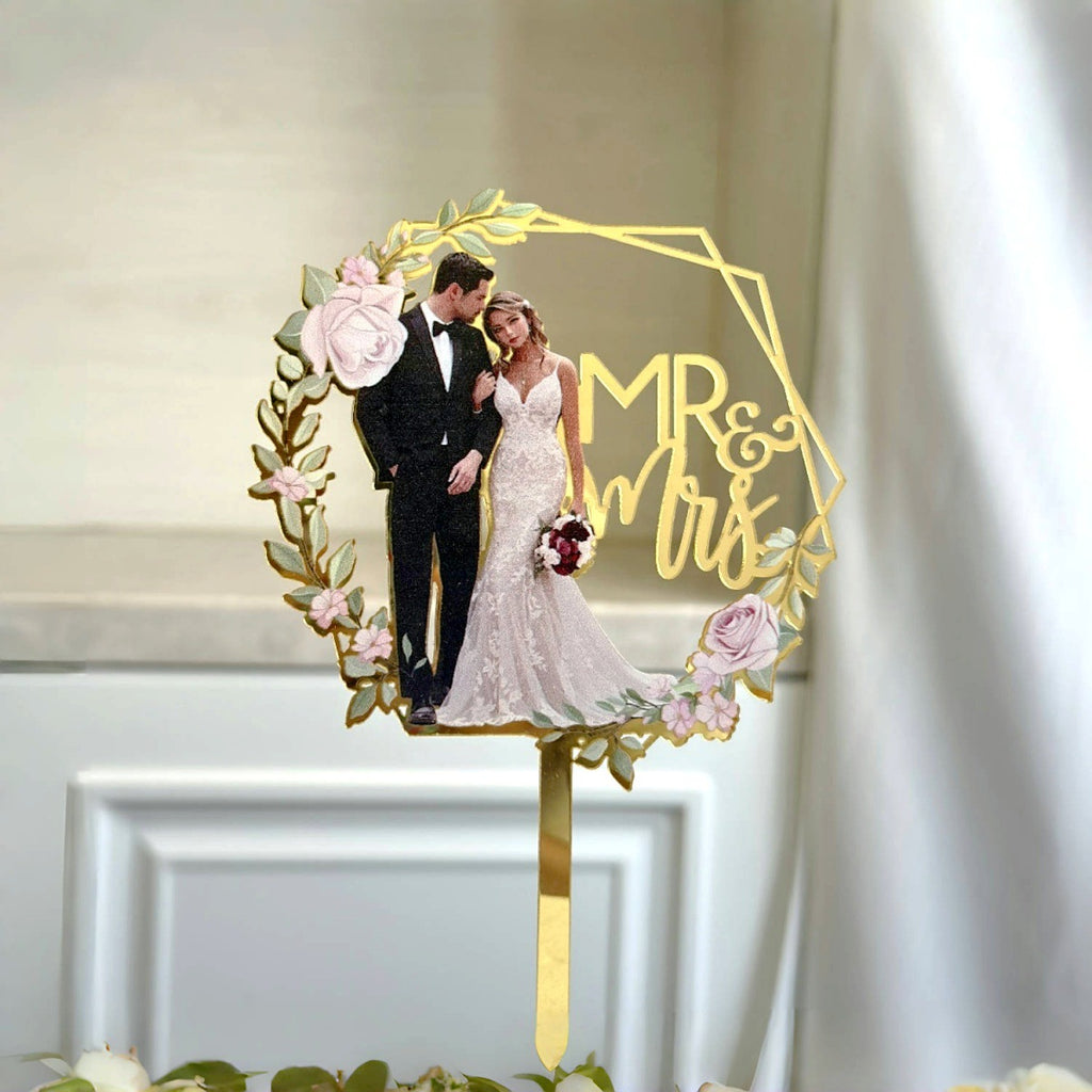 Mr & Mrs Acrylic Cake Topper | Wedding Cake Decoration