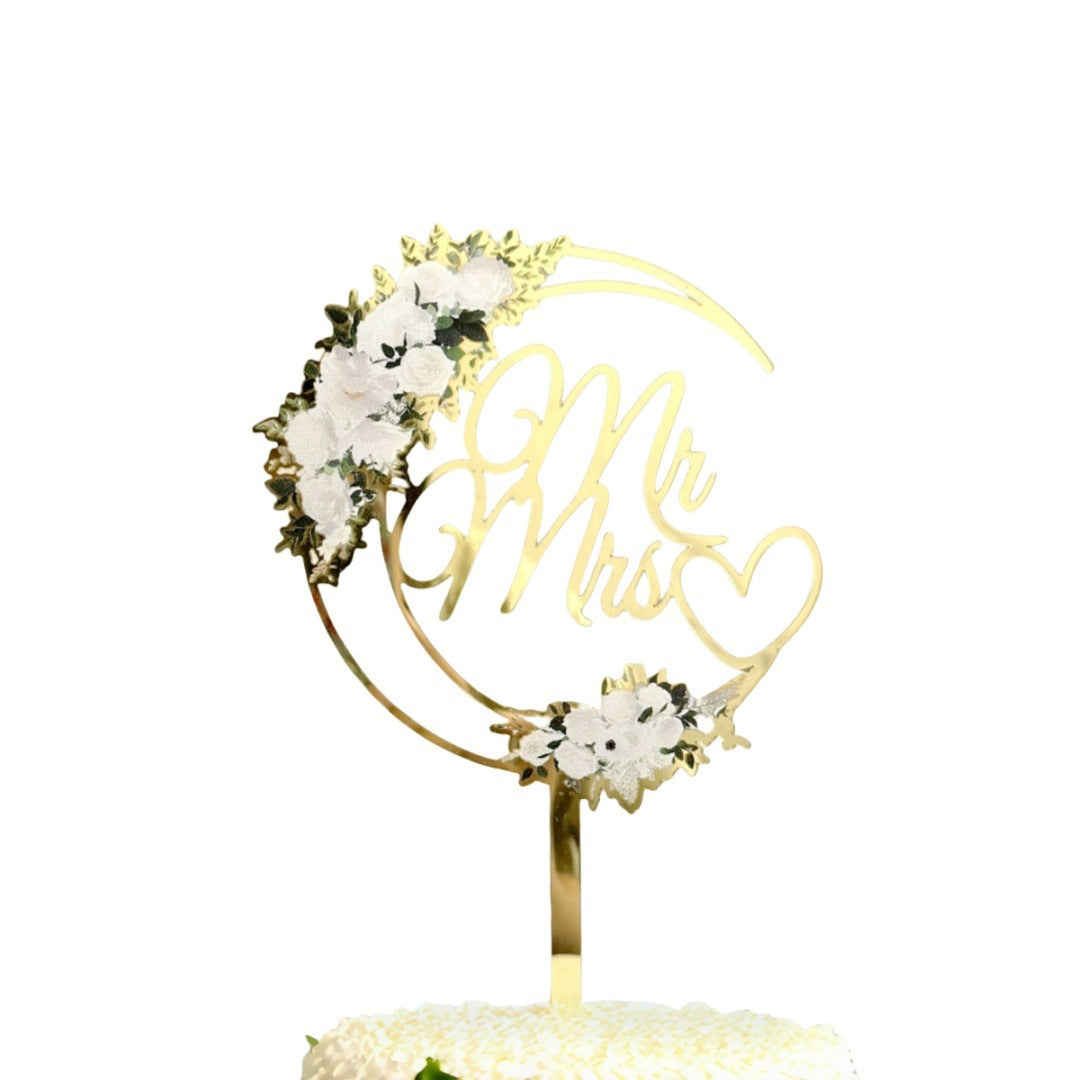 Mr & Mrs Acrylic Cake Topper | Wedding Cake Decoration