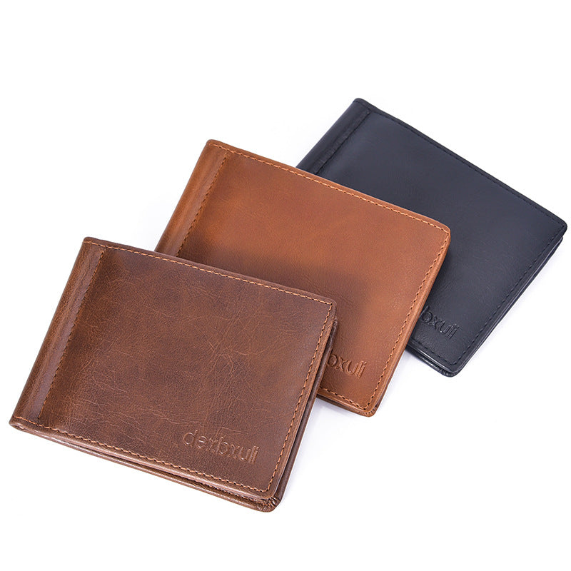 Portefeuille en cuir fin pour homme | Idée cadeau pour les garçons d'honneur