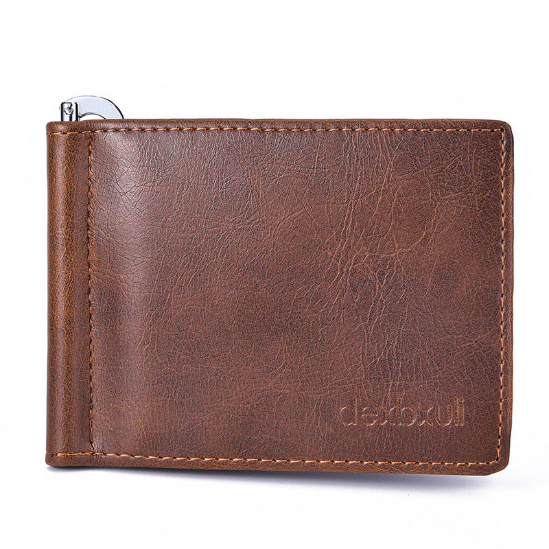Portefeuille en cuir fin pour homme | Idée cadeau pour les garçons d'honneur