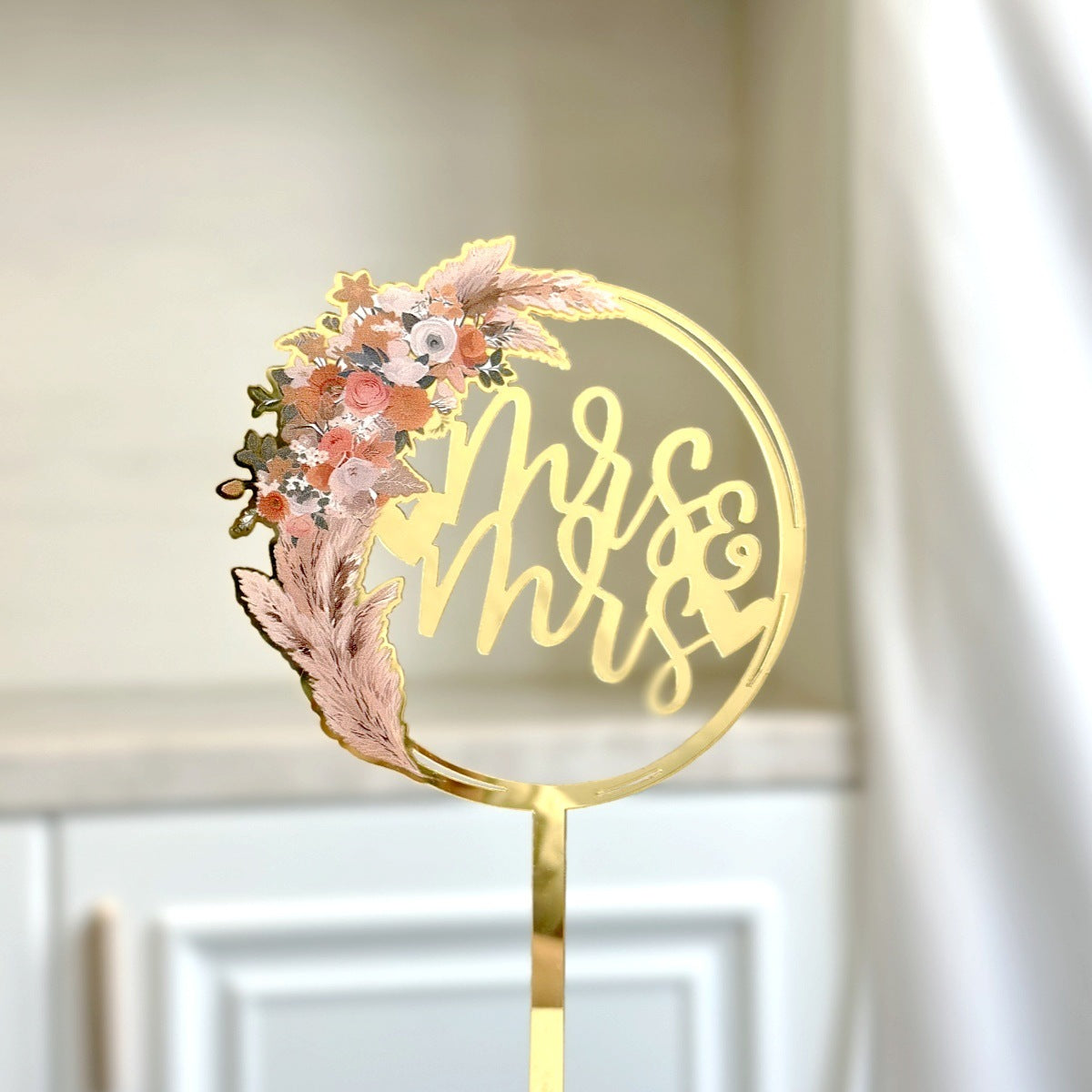 Décoration de gâteau de mariage Monsieur et Madame en acrylique
