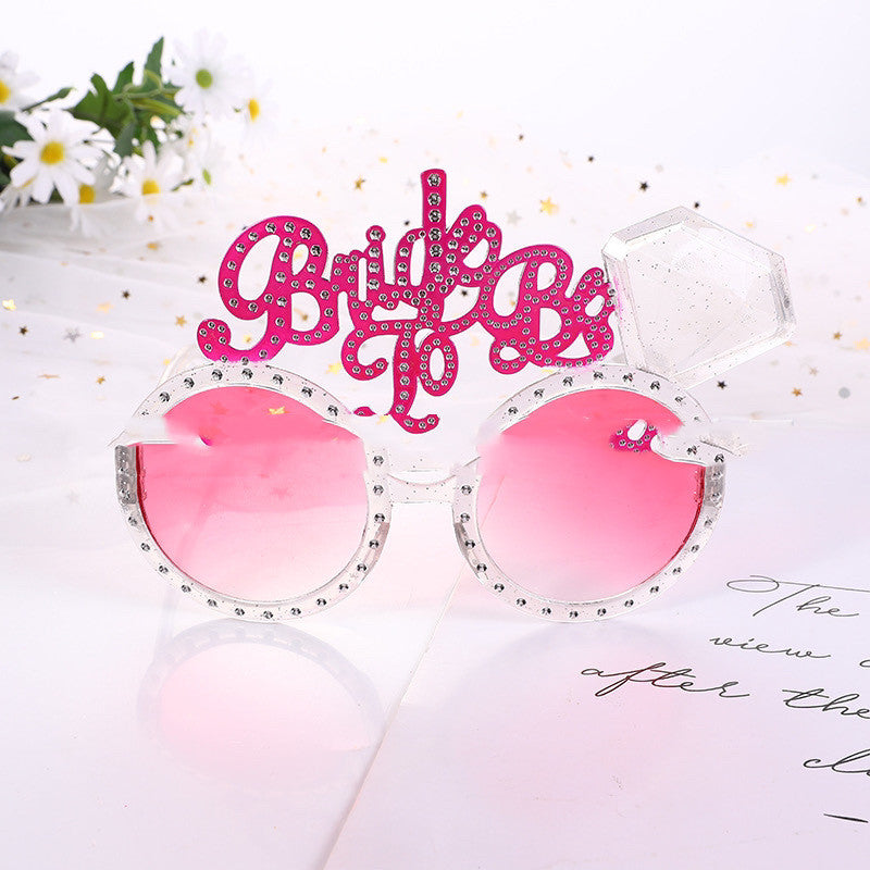 Lunettes de soleil en forme de diamant pour enterrement de vie de jeune fille | Lunettes de soleil fantaisie amusantes
