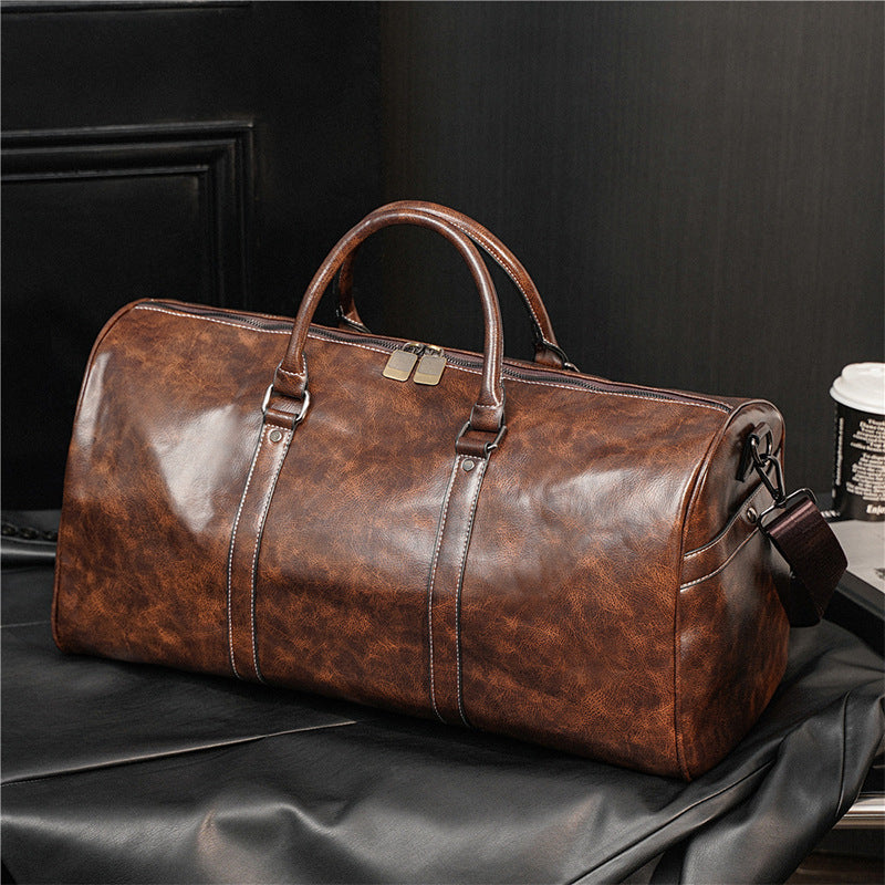 Men's Leather Travel & Gym Bag | Groomsmen Gift Idea