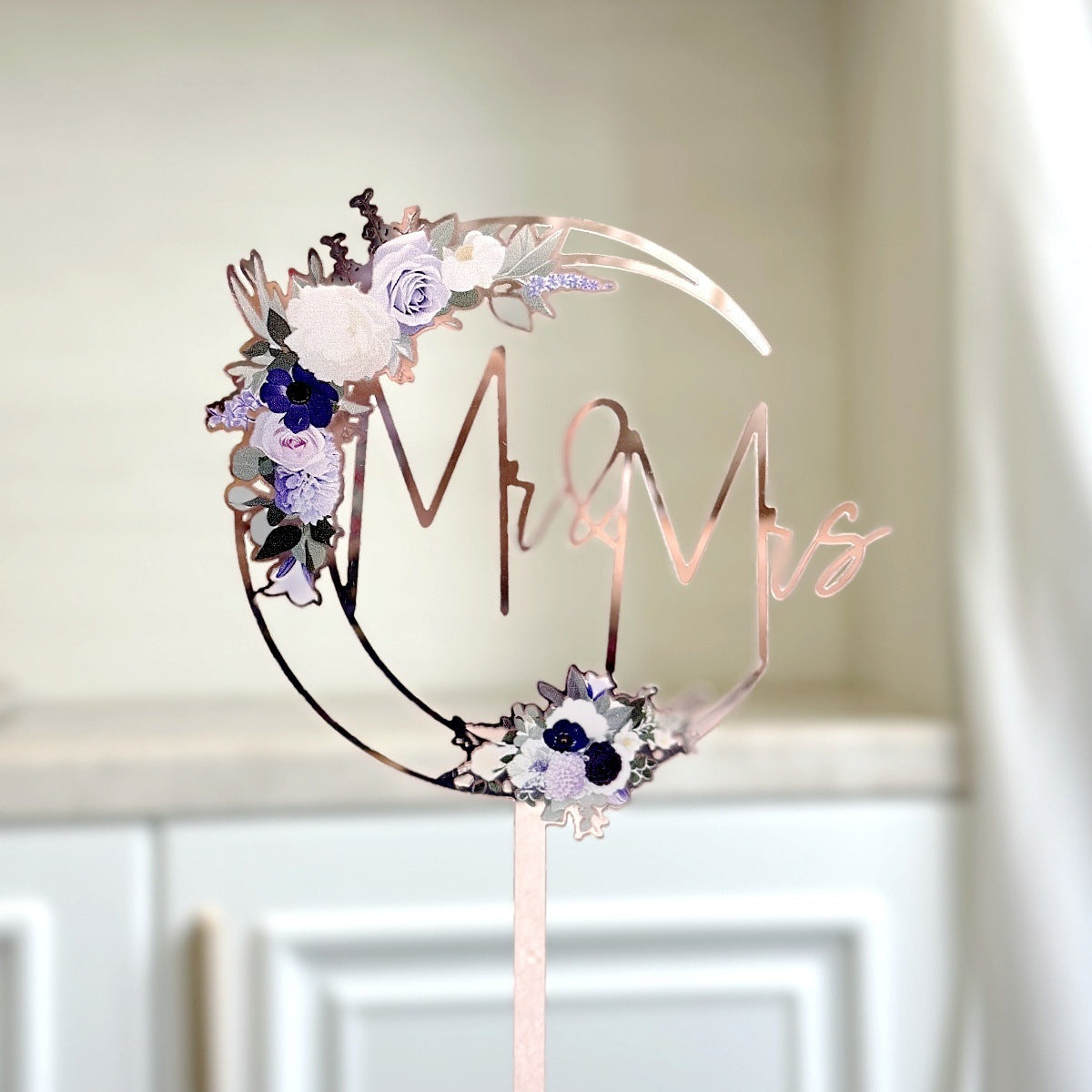 Décoration de gâteau de mariage Monsieur et Madame en acrylique