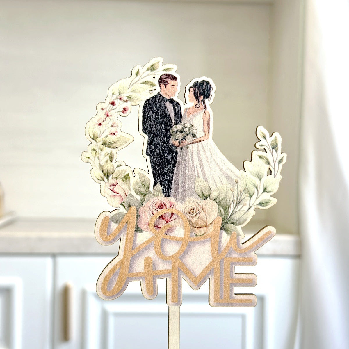 Décoration de gâteau de mariage Monsieur et Madame en acrylique