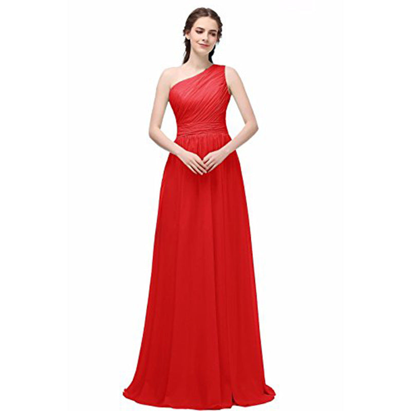 Robe de demoiselle d'honneur en mousseline | Styles double épaule, une épaule et bustier