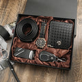 Ensemble cadeau garçons d'honneur | Montre, portefeuille, ceinture et porte-clés pour homme