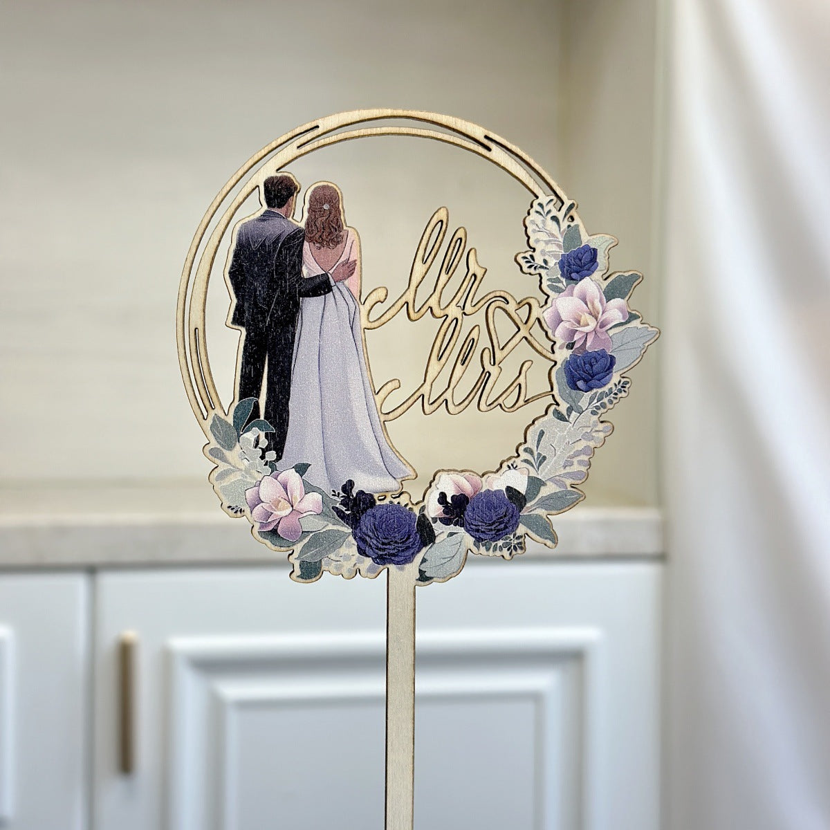 Décoration de gâteau de mariage Monsieur et Madame en acrylique