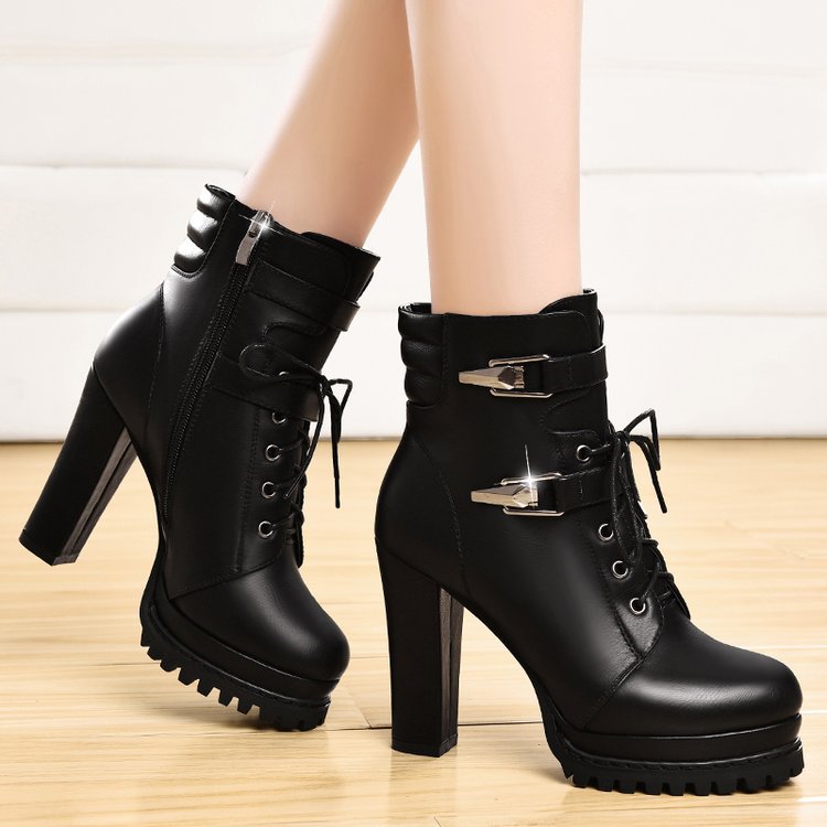 Chaussures à talons hauts pour femmes style britannique