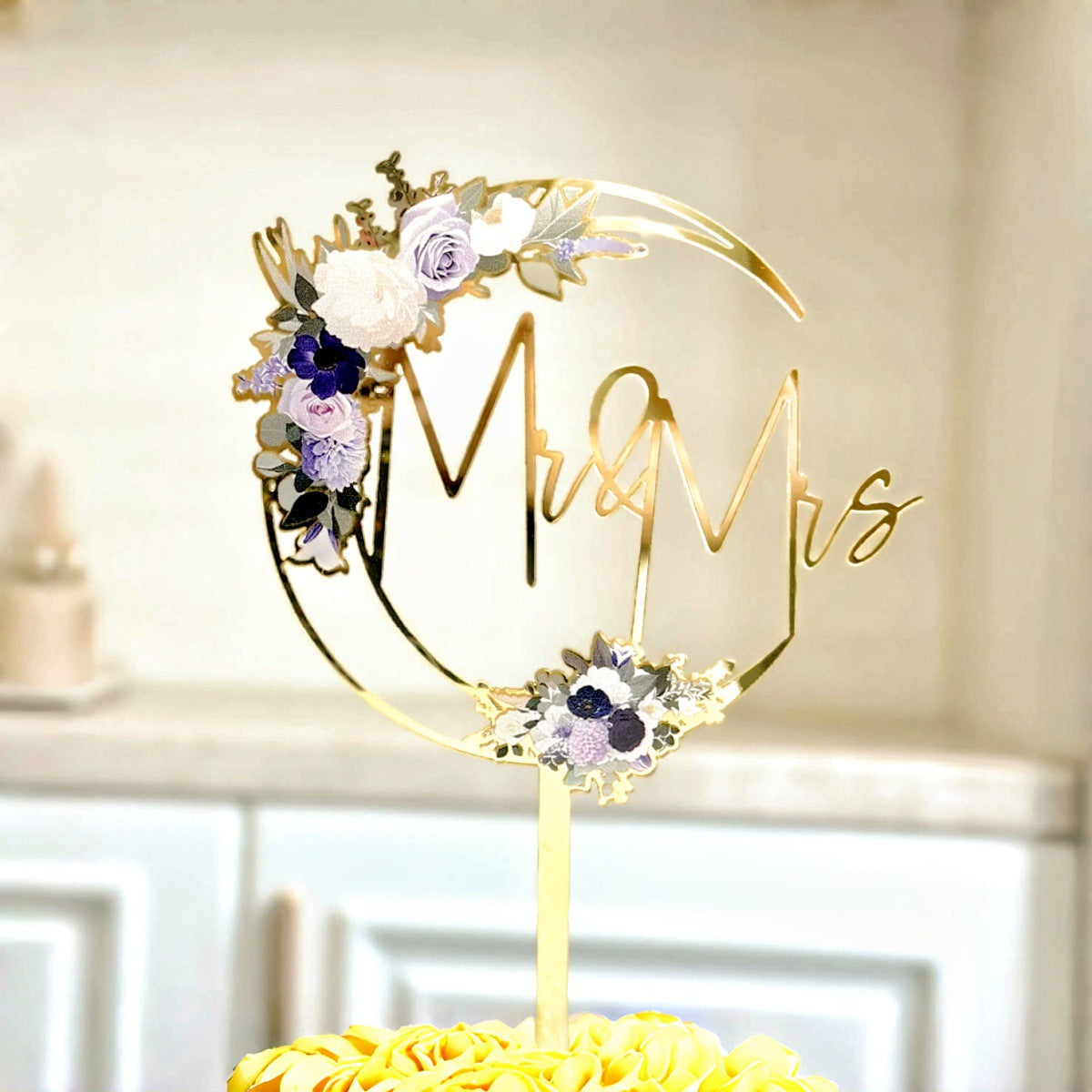 Décoration de gâteau de mariage Monsieur et Madame en acrylique