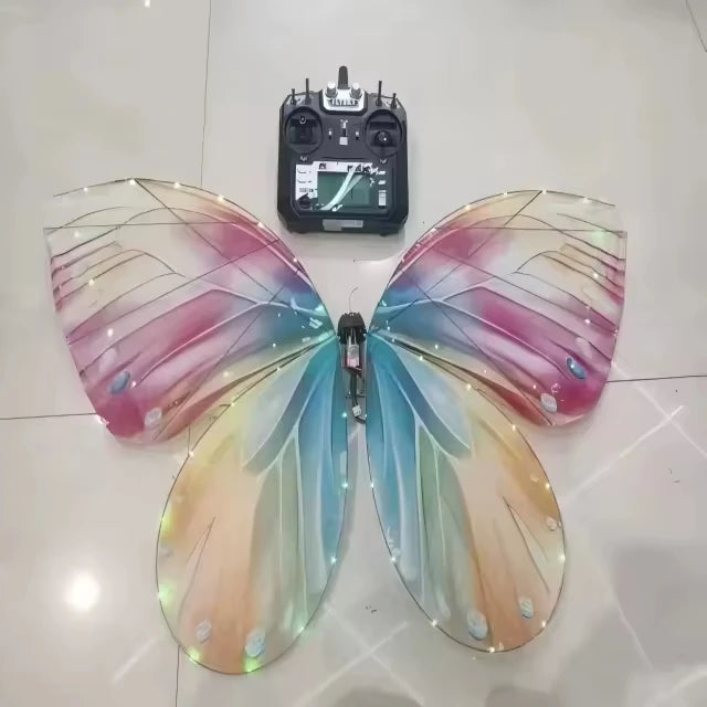 LED Butterfly Drone for Stage & Wedding - Rechargeable Remote Control Flying Ornament