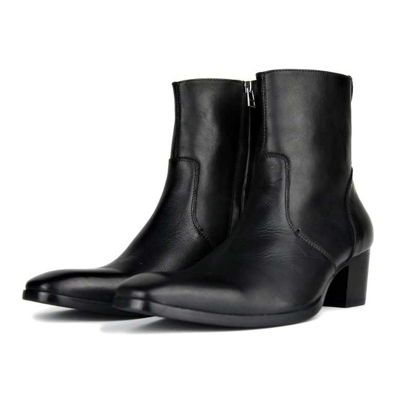 Bottines habillées pour hommes en cuir Chelsea Boots Chaussures à talon doux OS-JY002-US