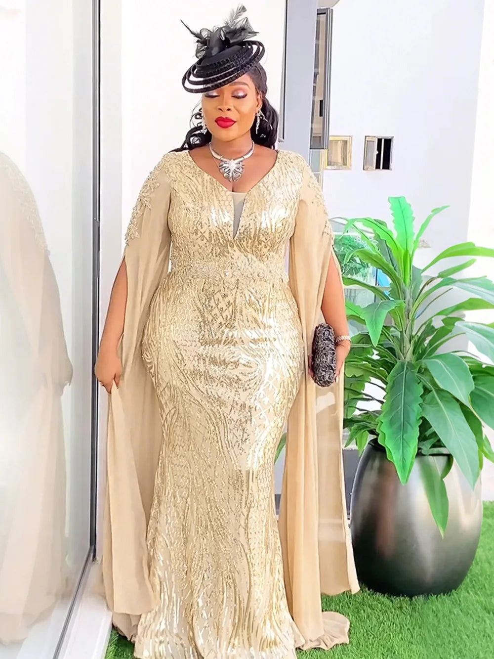Robes de soirée africaines grande taille 2025 pour femmes, dashiki, Ankara, paillettes, robe de mariée, robe de soirée sexy moulante longue pour Noël