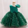 TPY0 Nouvelle Robe de Soirée Formelle en Satin avec Nœud Robe de Princesse Décontractée Printemps Filles d'Honneur Enfants Robes de Mariage