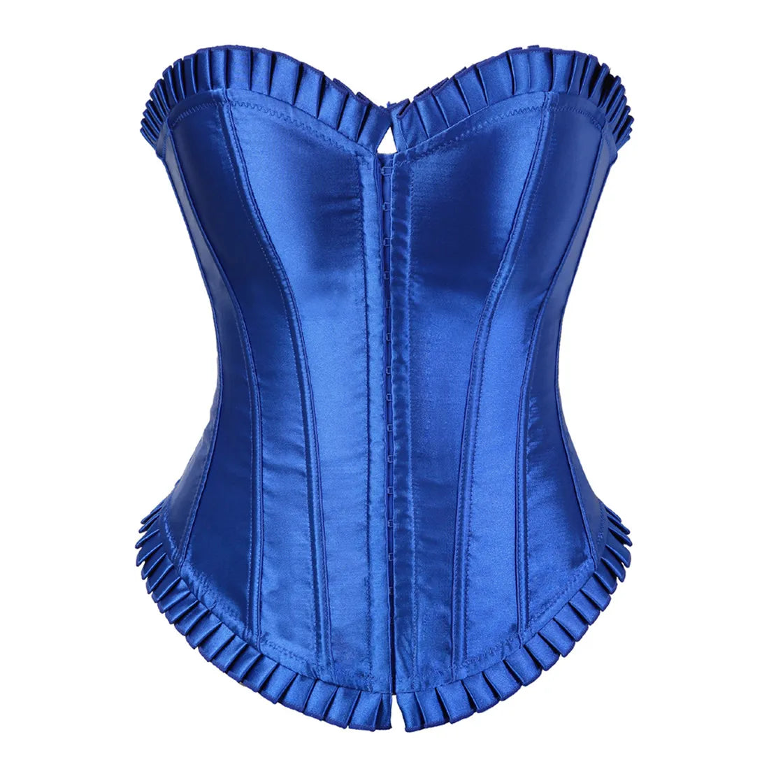 Corset vintage à lacets Overbust avec bustier en strass et satin disponible en grandes tailles