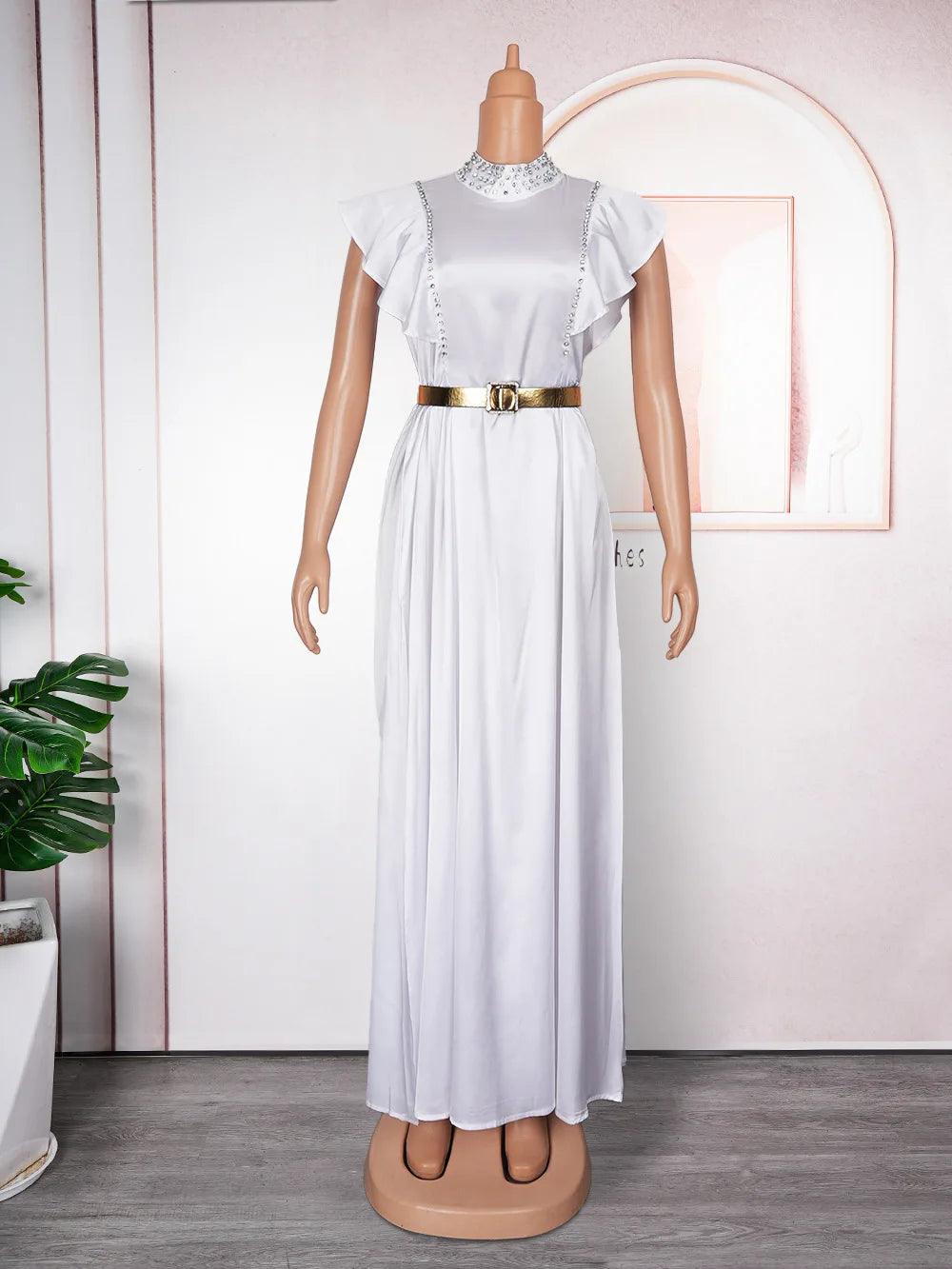 Robes de mariée africaines pour femmes 2024 grande taille élégante robe de soirée vêtements pour femmes mode d'été sans manches robe longue de fête