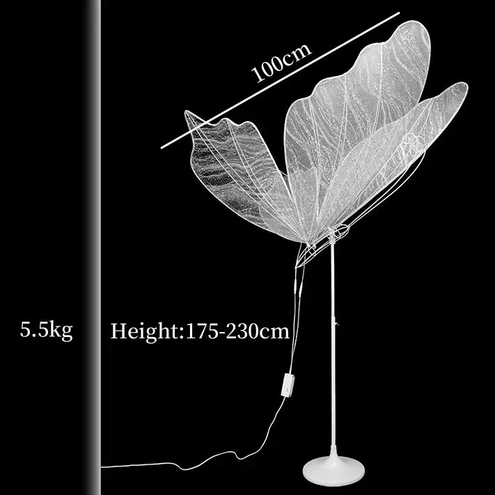 D82 Accessoires de mariage créatifs Papillon Lampe décorative LED sur pied Allée de mariage Décorations de toile de fond de mariage