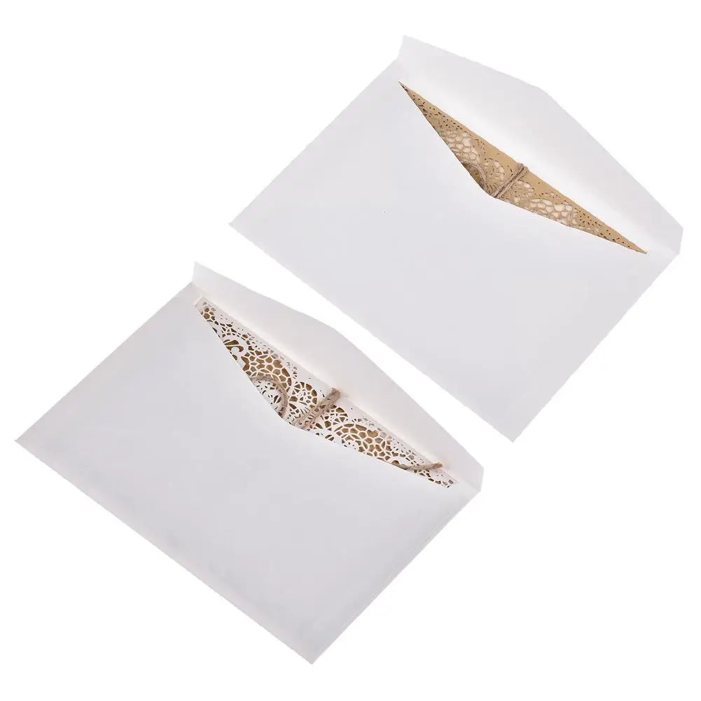 10pcs Faire-part de mariage en dentelle sculptée élégante de style européen Cartes de vœux Fournitures de fête Dropship