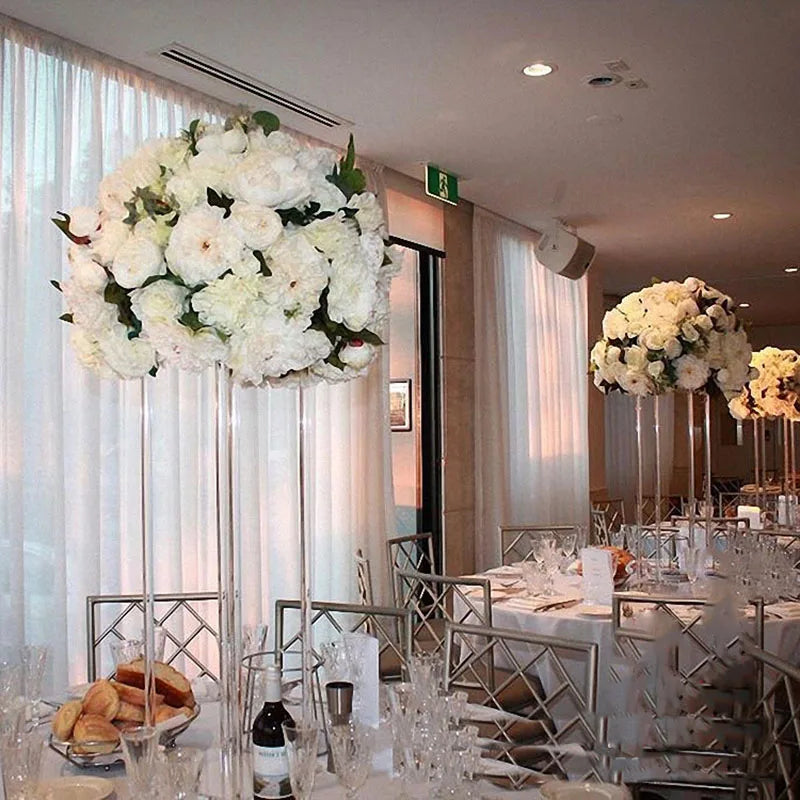 10pcs Acrylic Vases Clear Vases Table Centerpieces Wedding Decor Floral Columns