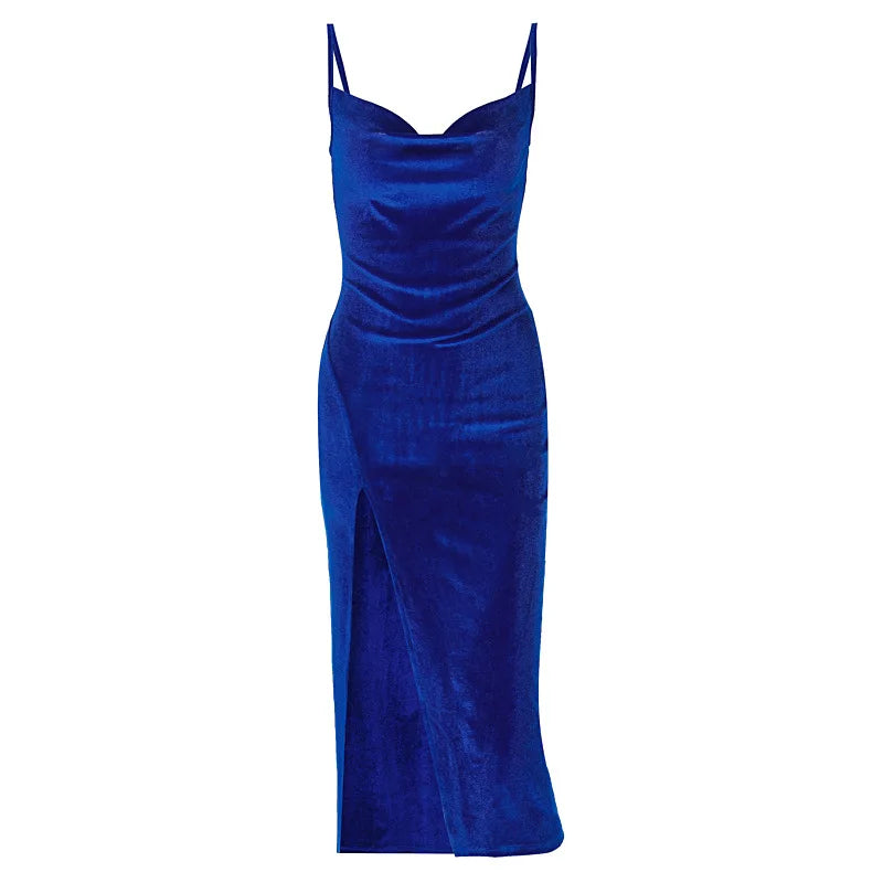 Robe de soirée élégante pour femmes, robe midi moulante d'été, sans manches, épaules dénudées, dos nu, pour soirée et club