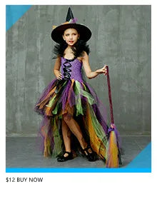 Costume de petite fille vampire gothique Robe de reine maléfique Tutu pour Halloween Fête cosplay Vêtements pour enfants Déguisement