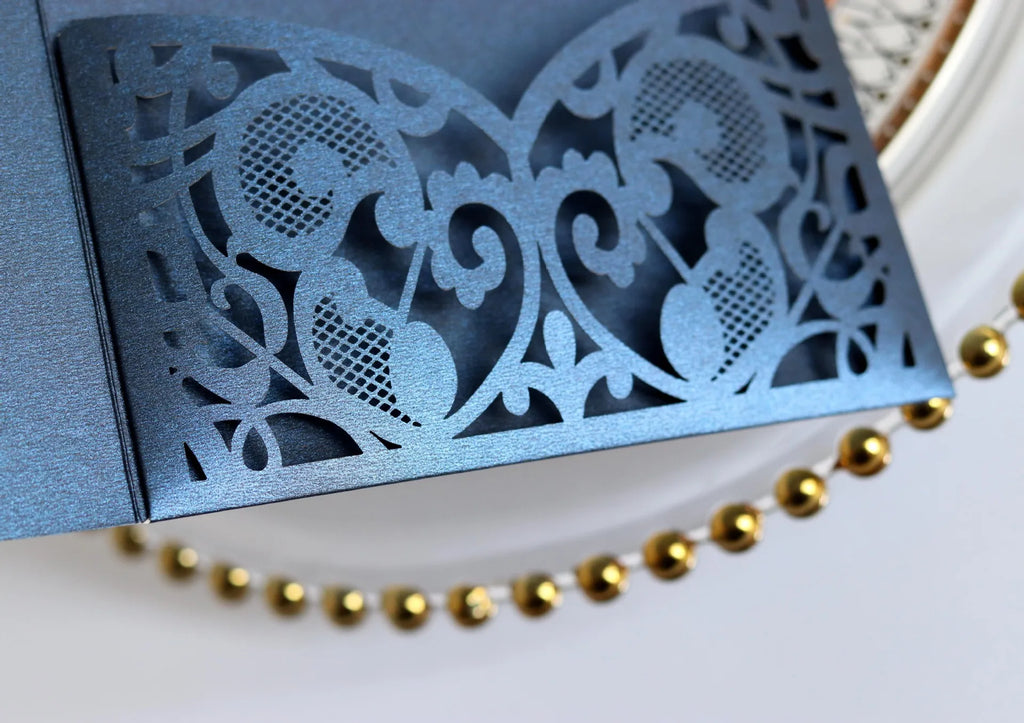 50pcs Elegant Laser Cut Wedding Invitations Card Customize Greeting Card Business With RSVP Cards Birthday Party Favor Supplies
