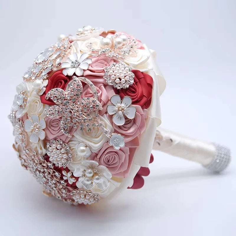 Glamorous Rhinestone Bridal Bouquet — Crystal Wedding Flowers