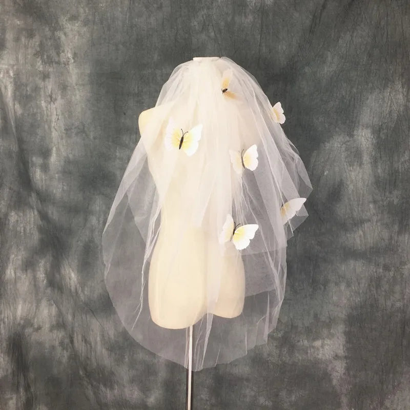 Voile noir gothique pour Halloween, photos de mariée, défilé nuptial, papillon rétro, décoration de fête, accessoires pour cheveux