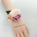 Bouquet de mariée, demoiselle d'honneur, fleurs artificielles en soie blanche, roses, boutonnière de marié, épingles, bouquet de mariage, accessoires de mariage