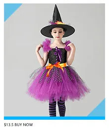 Costume de petite fille vampire gothique Robe de reine maléfique Tutu pour Halloween Fête cosplay Vêtements pour enfants Déguisement