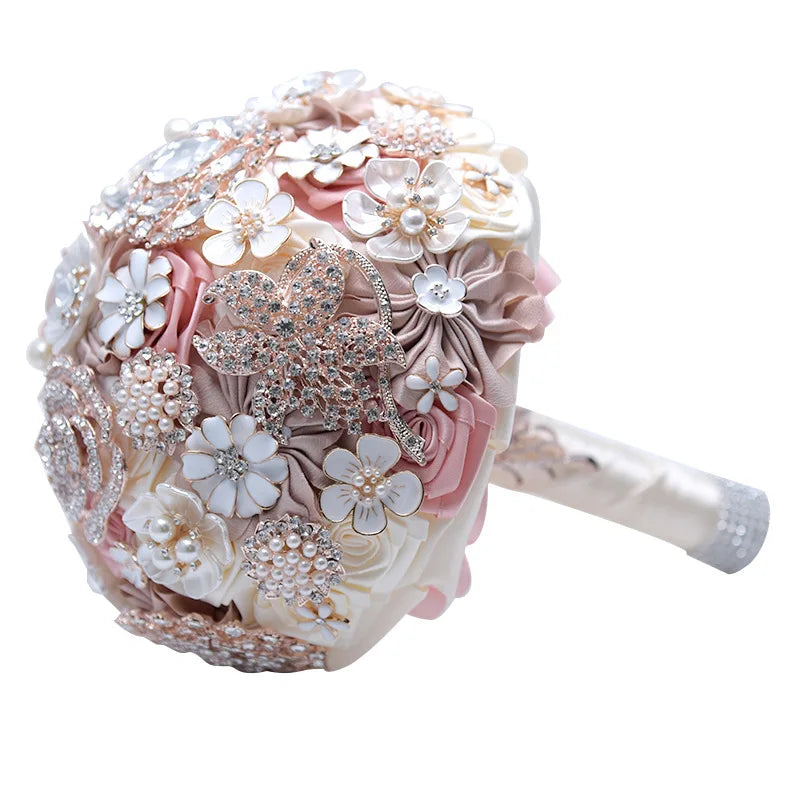 Glamorous Rhinestone Bridal Bouquet — Crystal Wedding Flowers