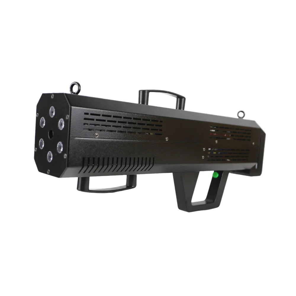 Pistolet à fumée colonne d'air portable 1500W RGB LED pour mariages et scènes de DJ, boîtes de nuit, discothèques, concerts et décorations de fêtes