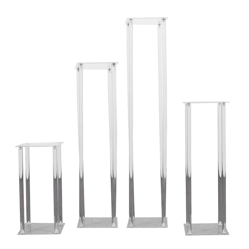 10pcs Acrylic Vases Clear Vases Table Centerpieces Wedding Decor Floral Columns