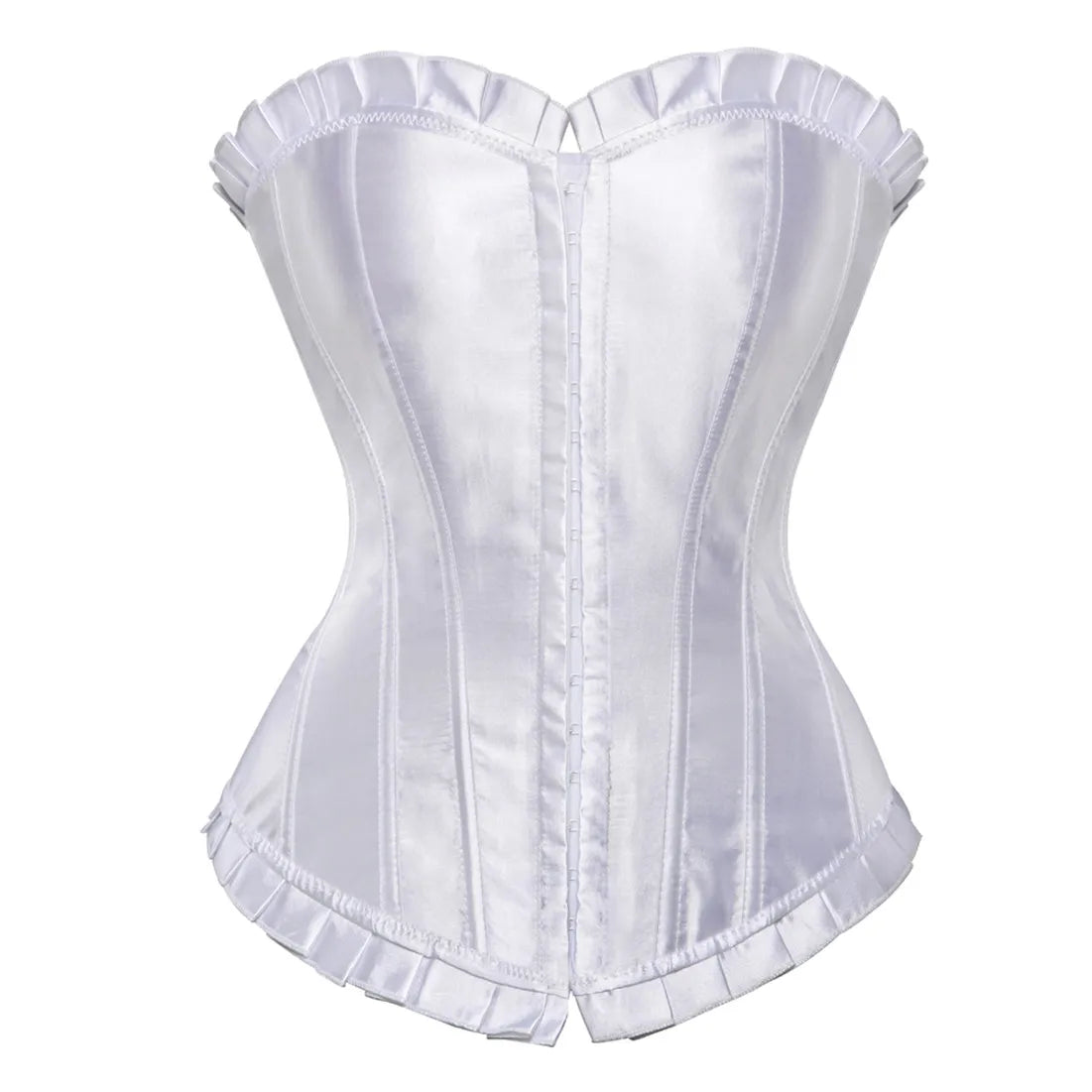 Corset vintage à lacets Overbust avec bustier en strass et satin disponible en grandes tailles