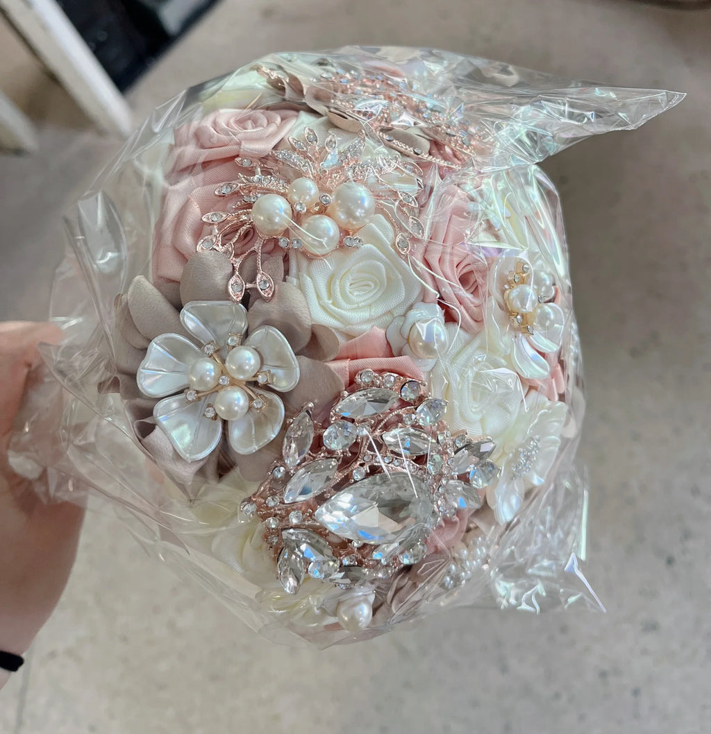 Glamorous Rhinestone Bridal Bouquet — Crystal Wedding Flowers