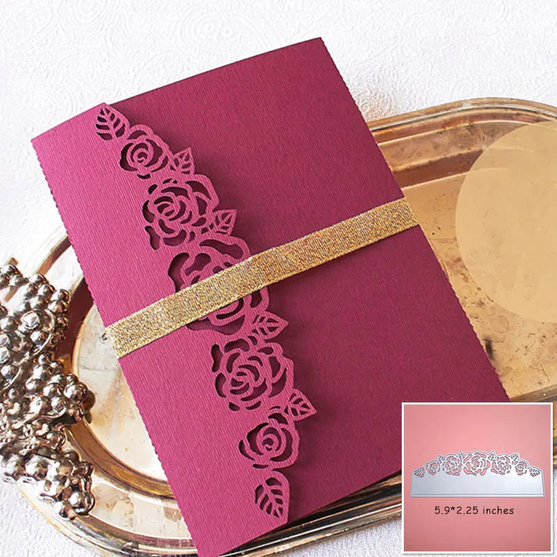 Matrices de découpe en métal pour invitation de mariage, Scrapbooking, décoration de Saint-Valentin, découpe artisanale pour la fabrication de cartes