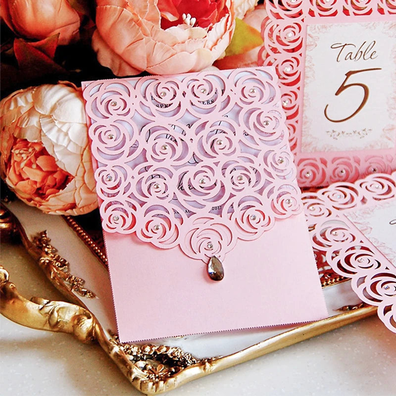 Matrices de découpe en métal pour invitation de mariage, Scrapbooking, décoration de Saint-Valentin, découpe artisanale pour la fabrication de cartes