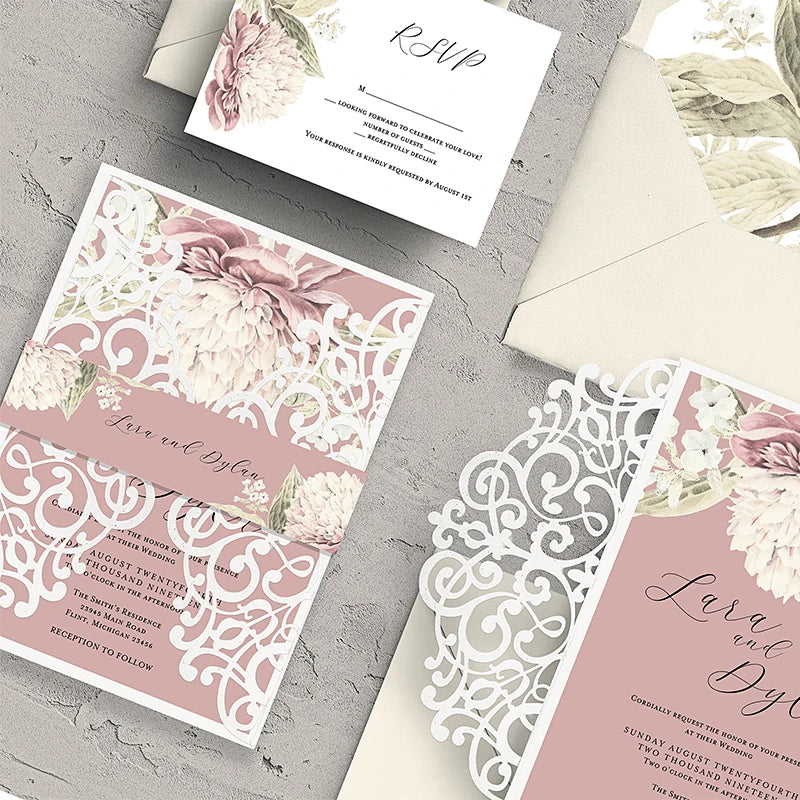 Matrices de découpe en métal pour invitation de mariage, Scrapbooking, décoration de Saint-Valentin, découpe artisanale pour la fabrication de cartes