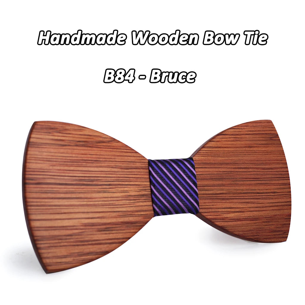 Nœud Papillon en Bois Mahoosive Simple Pour Homme, Mariage, Fête, Tenue Formelle, Cravate Business, Accessoires Vestimentaires