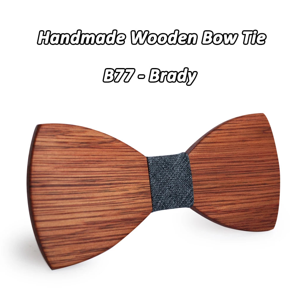 Nœud Papillon en Bois Mahoosive Simple Pour Homme, Mariage, Fête, Tenue Formelle, Cravate Business, Accessoires Vestimentaires